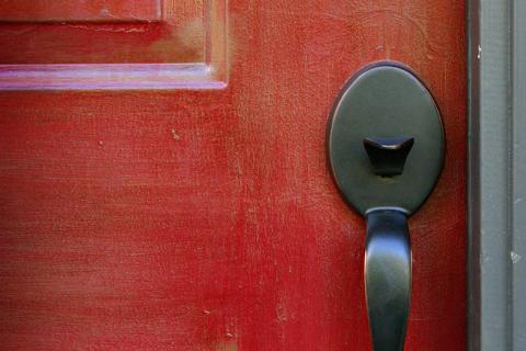 Red door handle - bringing the gospel home